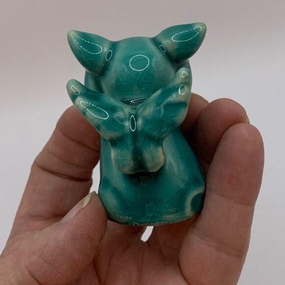 See No Evil - Hear No Evil Pig Angels Ceramic Figurine Tchotchke Flying Pigs - Picture 10 of 13